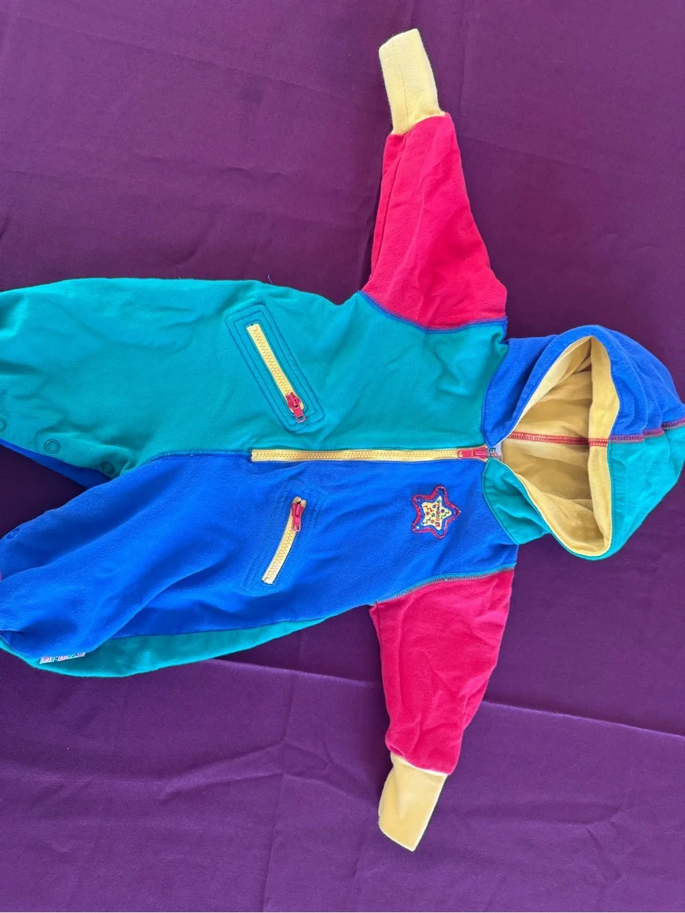Vintage 90s Gymboree Blue, Green & Red Colorblock Crewneck jumper baby newborn